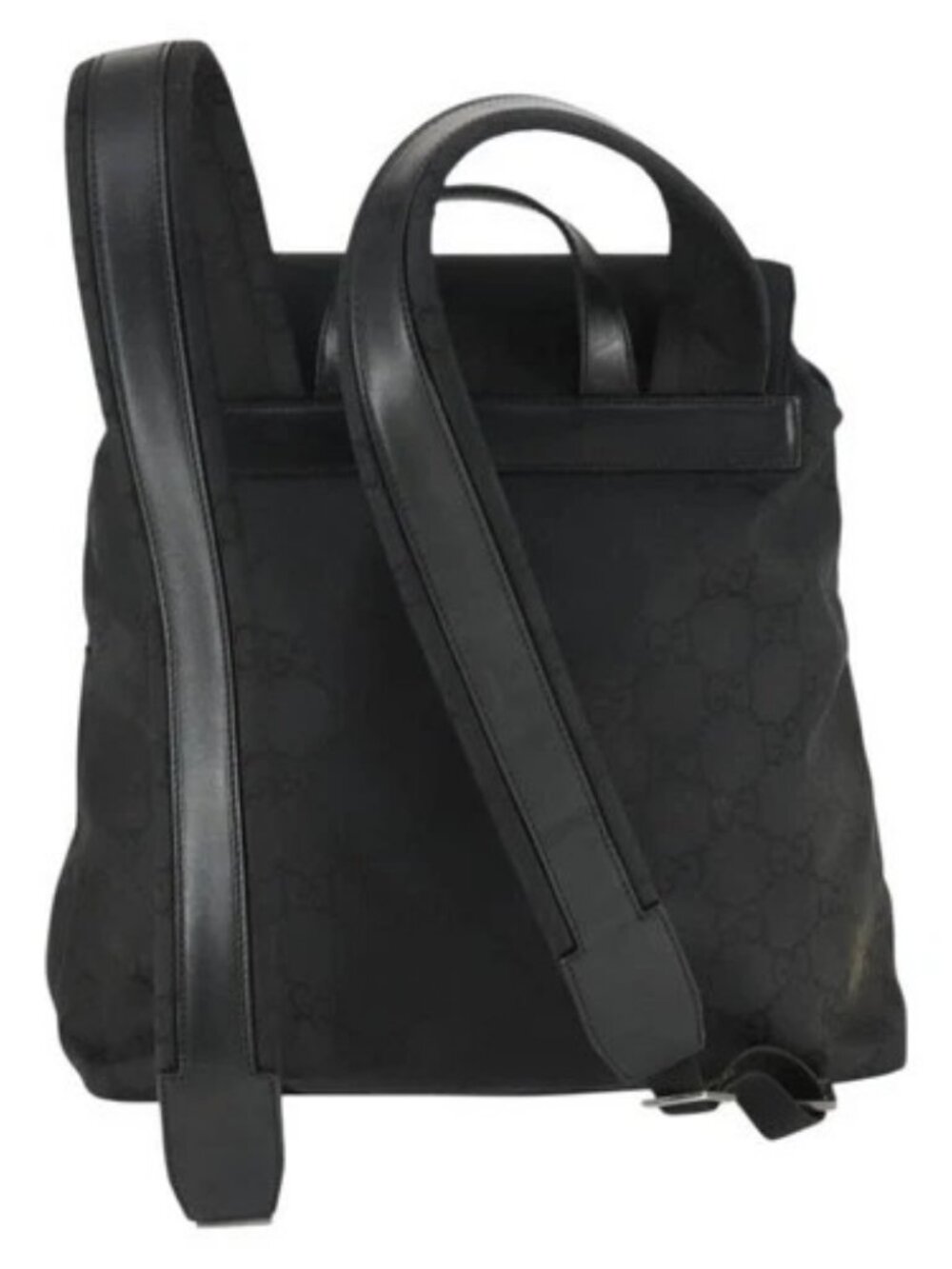 Share GUCCI GG Canvas Backpack Nylon Black Silver 003 - Picture 2 of 16